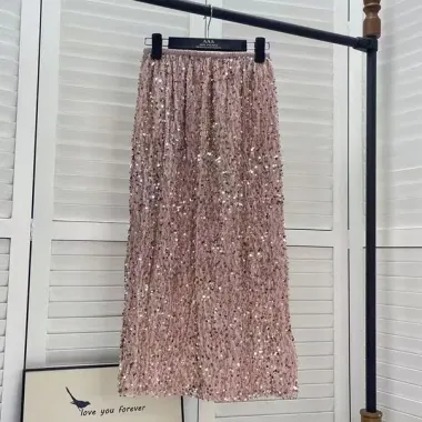 Chân Váy Nhung Chữ A Lưng Cao Kim Sa Vintage Hàn Quốc Cực Đẹp Giảm Giá 3