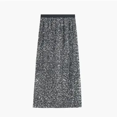Chân Váy Nhung Chữ A Lưng Cao Kim Sa Vintage Hàn Quốc Cực Đẹp Giảm Giá 5