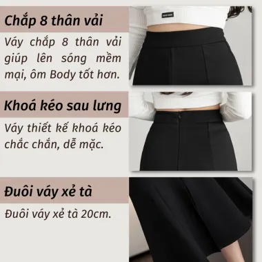 Chân váy nữ dáng đuôi cá chất umi cao cấp. Váy công sở ôm body tôn dáng phong cách Hàn Quốc 478 9
