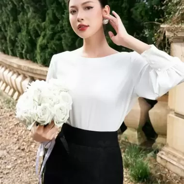 Chân váy Ren đuôi cá chất QC mềm mịn, 2 lớp lót phong cách sexy