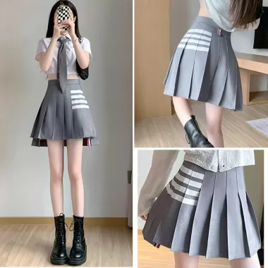 Chân Váy Xếp Ly Ngắn Tôn Dáng Kẻ Sọc Trendy Siêu Xinh, Chân Váy Ngắn Kẻ Sọc Xếp Ly To Dễ Phối Siêu Hot 5