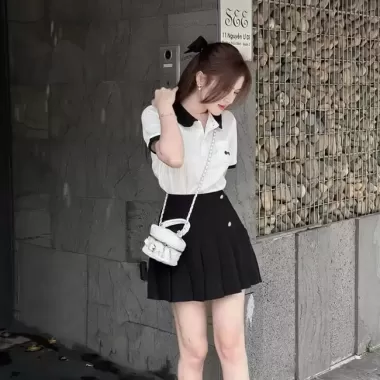 Chân Váy Xếp Ly Ngắn Tôn Dáng Kẻ Sọc Trendy Siêu Xinh, Chân Váy Ngắn Kẻ Sọc Xếp Ly To Dễ Phối Siêu Hot 8