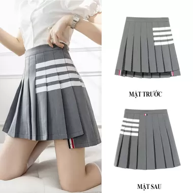 Chân Váy Xếp Ly Ngắn Tôn Dáng Kẻ Sọc Trendy Siêu Xinh, Chân Váy Ngắn Kẻ Sọc Xếp Ly To Dễ Phối Siêu Hot 9