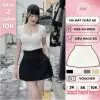 Chân váy xếp tầng ren PAPERCOP ngắn xòe nhẹ, chất thô hạt nổi, lưng thun co giãn giá chỉ 165k! 4