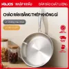 Chảo Inox Liền Khối Chống Xước Gỉ - Dùng Cho Mọi Bếp - 18/20/24/26cm - Giá Chỉ 99.000Đ 1