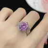 Châu Âu Mỹ ins Phong Cách Mới Full Kim Cương Hình Học Nhẫn Nữ 1