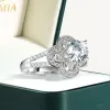 Châu Âu Mỹ ins Phong Cách Mới Full Kim Cương Hình Học Nhẫn Nữ 6