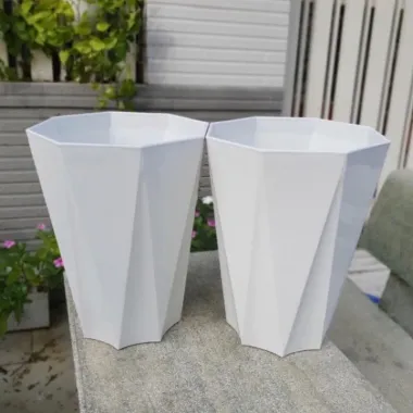 Chậu Kim Cương Cỡ To 40x30cm - Combo 5 Chậu Nhựa Trồng Cây Giá Rẻ Tặng Sỏi &amp; Đĩa Lót 1