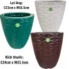 Chậu Kim Cương Cỡ To 40x30cm - Combo 5 Chậu Nhựa Trồng Cây Giá Rẻ Tặng Sỏi &amp; Đĩa Lót