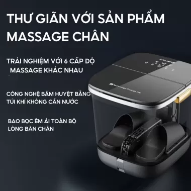 Chậu ngâm chân massage chân Kasj công nghệ Đức, mát xa khí nén và con lăn, massage chân thải độc 4