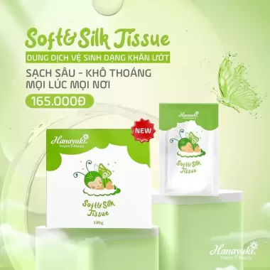 [ Chuẩn Chính Hãng ] Soft&amp;Silk Tissue - Khăn Giấy Ướt Vệ Sinh Hanayuki 1