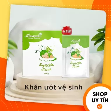 [ Chuẩn Chính Hãng ] Soft&amp;Silk Tissue - Khăn Giấy Ướt Vệ Sinh Hanayuki 3
