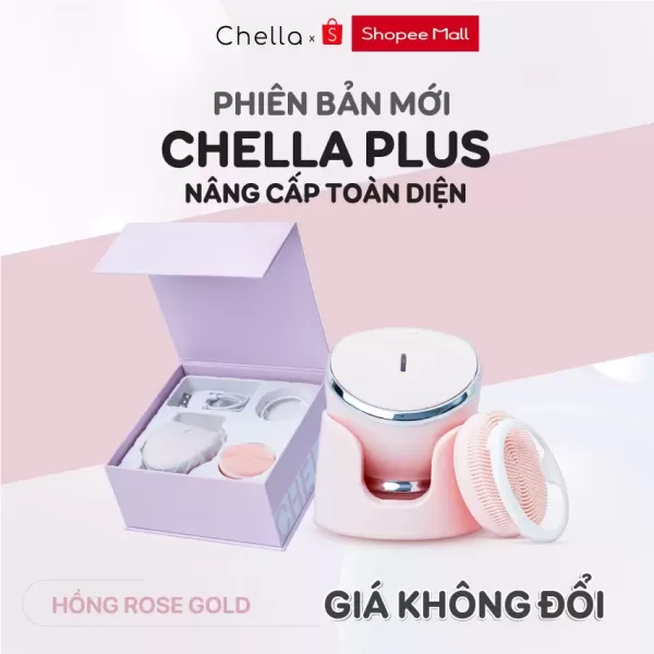 Hình ảnh sản phẩm Chuột Rửa Mặt Chella 4 trong 1 kèm Tẩy Trang, Máy Đẩy Tinh Chất, Nâng Cơ, Máy Rửa Mặt - Bảo Hành 1 Năm CHELLA.MAKEUP