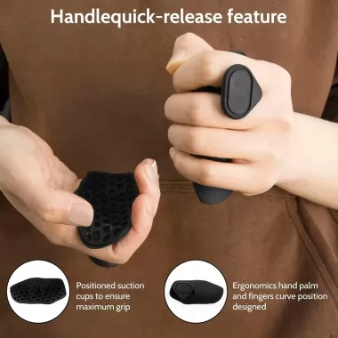(Có sẵn) Găng tay tập thể dục Grip Strengthener Silicone Palm Grips Crosstraining Bảo vệ tay cho cử tạ và tập luyện 3