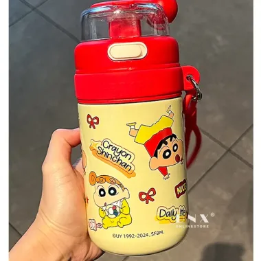 Cốc giữ nhiệt dễ thương hoạt hình Crayon Shin-chan cốc đựng nước có giá trị cao Instagram mang theo nhỏ gọn nhẹ dung tích lớn bình nước 6