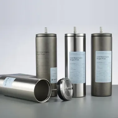 Cốc Giữ Nhiệt Inox304 Americano Giá Rẻ Chỉ 52222đ - Kèm Ống Hút 4