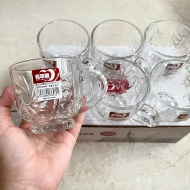 Cốc Thủy Tinh Có Quai 180ml - Giá Chỉ 60.000đ Giảm Từ 72.000đ - Mua 1 Tặng 6