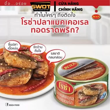 [Combo 4 Hộp] Cá thu chiên sốt ớt chua cay Roza 150gram - nhập khẩu Thái Lan - hương vị đặc biệt thơm ngon 10