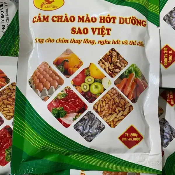 Hình ảnh sản phẩm Combo Cám Chim Cảnh Giảm Giá - Cám Trứng Côn Trùng Sao Việt Cho Chim 4+1 160k