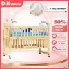 Cũi cho bé, nôi sơ sinh đa năng ghép cạnh giường bố mẹ, size 103x60cm, dễ dàng mang đi tiện lợi, chất liệu gỗ 1