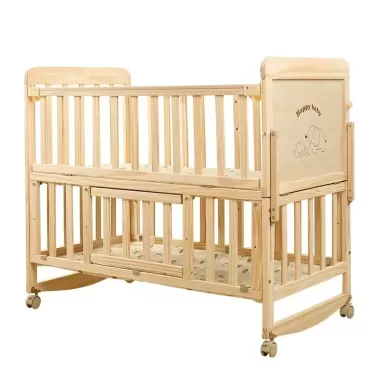 Cũi cho bé, nôi sơ sinh đa năng ghép cạnh giường bố mẹ, size 103x60cm, dễ dàng mang đi tiện lợi, chất liệu gỗ