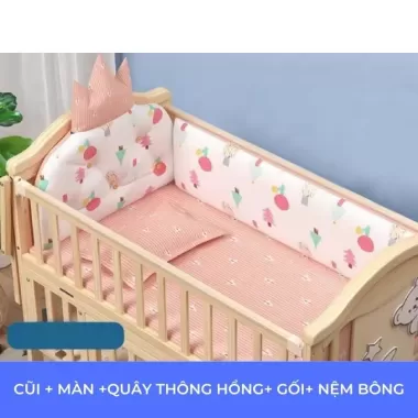 Cũi cho bé, nôi sơ sinh đa năng ghép cạnh giường bố mẹ, size 103x60cm, dễ dàng mang đi tiện lợi, chất liệu gỗ 6 Cũi cho bé, nôi sơ sinh đa năng ghép cạnh giường bố mẹ, size 103x60cm, dễ dàng mang đi tiện lợi, chất liệu gỗ 6
