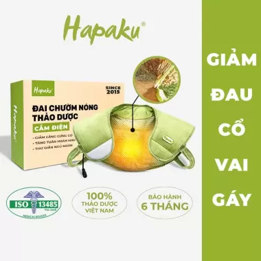 Đai Chườm Thảo Dược Vai Gáy Hapaku, Giảm Đau Vai Gáy, Massage Cổ Vai Gáy, Thoái Hóa Đốt Sống Cổ 1 Đai Chườm Thảo Dược Vai Gáy Hapaku, Giảm Đau Vai Gáy, Massage Cổ Vai Gáy, Thoái Hóa Đốt Sống Cổ 1