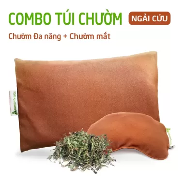 ĐAI GỐI NGẢI CỨU NÂU &amp; ĐAI GỐI NGẢI XANH CON HƯƠU -Đai Chườm Giảm Đau Khớp Gối - Túi Chườm Khớp Gối 4