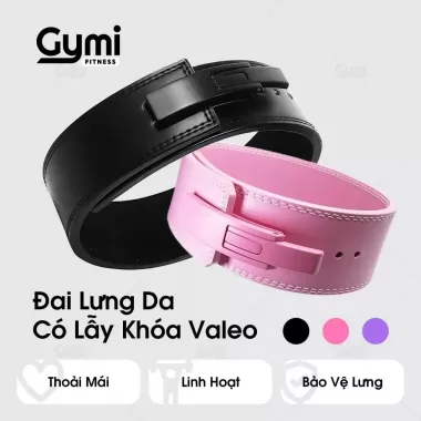 Đai Lưng Tập Gym VALEO Da Bò Cao Cấp , Có Khóa Lẫy Kim Loại, Hỗ Trợ Deadlift , Squat, Tập Tạ - 1106 6