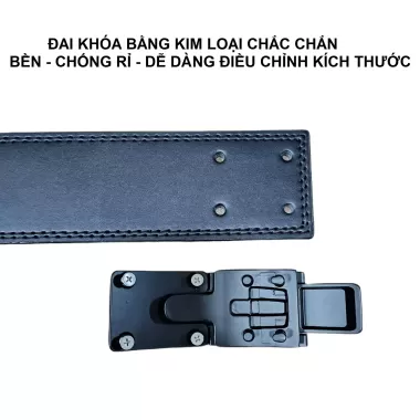 Đai Lưng Tập Gym VALEO Da Bò Cao Cấp , Có Khóa Lẫy Kim Loại, Hỗ Trợ Deadlift , Squat, Tập Tạ - 1106 7