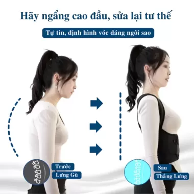 Đai Thoát Vị Kết Hợp Đai Chống Gù Công Thái Học Cải Thiện Vóc Dáng Chất Liệu Co Giãn, Thoáng Khí ĐCG4