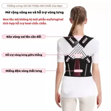 Đai Thoát Vị Kết Hợp Đai Chống Gù Công Thái Học Cải Thiện Vóc Dáng Chất Liệu Co Giãn, Thoáng Khí ĐCG4 6 Đai Thoát Vị Kết Hợp Đai Chống Gù Công Thái Học Cải Thiện Vóc Dáng Chất Liệu Co Giãn, Thoáng Khí ĐCG4 6