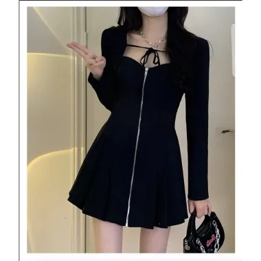 Đầm 2 Dây Cúp Ngực Khóa Kéo Trước + Blazer Ngắn CQ049 - Giảm 102k, Giá 380k UnihomeCLothing