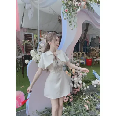 Đầm 2 Dây Cúp Ngực Khóa Kéo Trước + Blazer Ngắn CQ049 - Giảm 102k, Giá 380k UnihomeCLothing