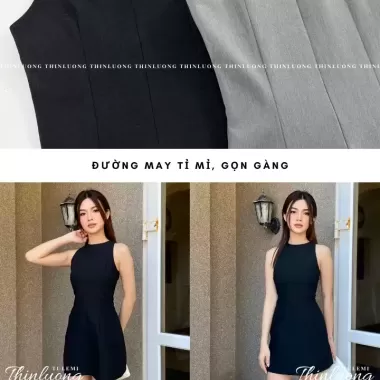 Đầm body đầm chữ a đầm xoè màu xám trắng tôn dáng Jen 10 Đầm body đầm chữ a đầm xoè màu xám trắng tôn dáng Jen 10