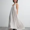 Đầm Dài Xoè Cột Nơ Sau Cổ Hở Lưng RUSTEA Bow-tie Maxi Dress Giá Shock 756500đ 5