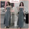 Đầm Jean Sexy XUKA.DRESS Cup Ngực Xòe Tầng Khuyến Mãi Chỉ 350k 1