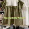 Đầm Nữ Babydoll Cánh Tiên Ulzzang Viền Bèo Màu Trắng Xanh Rêu Giá Cực Sốc 39k 6