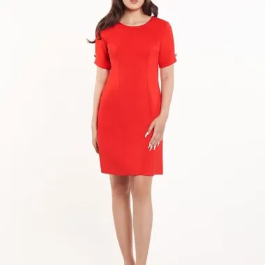 Đầm ôm ngắn màu đỏ tươi thun mỏng giá rẻ chỉ 160k - Giảm từ 196800 VND 5