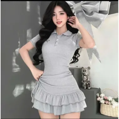 Đầm Polo Nữ Rút Eo Xòe Đuôi Cá Dễ Thương Giá Cực Sốc 88400 VNĐ - XX126.1