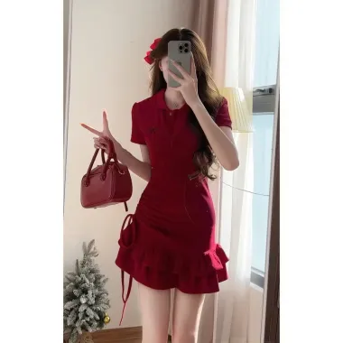 Đầm Polo Nữ Rút Eo Xòe Đuôi Cá Dễ Thương Giá Cực Sốc 88400 VNĐ - XX126.1
