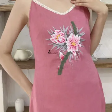 Đầm Satin Xương Cá Mùa Hè Hoa Treo Ren Khâu Hông Giảm Giá Chỉ 434.418Đ 3