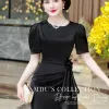 Đầm Satin Xương Cá Mùa Hè Hoa Treo Ren Khâu Hông Giảm Giá Chỉ 434.418Đ 4