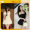 Đầm Váy Nữ Trễ Vai Xòe Thiết Kế Chân Váy Bí Ngô - Giảm 15% Còn 79k - Có Lót Quần