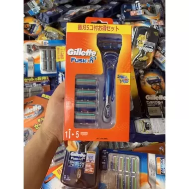 Dao cạo râu Nhật Bản cao cấp 5 lưỡi Gillette Fusion Proglide (Cán Dao + Lưỡi Dao + Đầu bảo vệ) nội địa Nhật Bản 5
