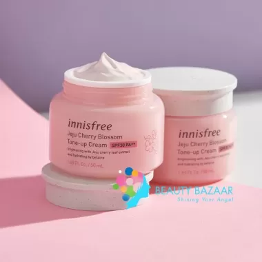 (Date 24/08/2026) Kem Dưỡng Trắng Da Nâng Tone Tức Thì Innisfree Jeju Cherry Blossom Tone Up Cream