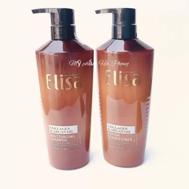 Dầu gội ELISA dưỡng phục hồi argan collagen dầu gội dưỡng sinh  ELISA phục hồi ngăn ngừa rụng tóc cặp 500ml ( Chính hãng  100% ) 4