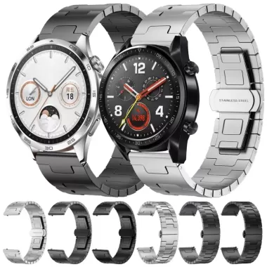 Dây đeo bằng da bằng kim loại cỏ ba lá thời trang cho Huawei Watch GT4 GT3 GT2 GT5 pro 46mm Dây đeo đồng hồ thông minh cho Huawei Watch GT 3 4 5 GT 5 pro 46mm Dây đeo đồng hồ 7
