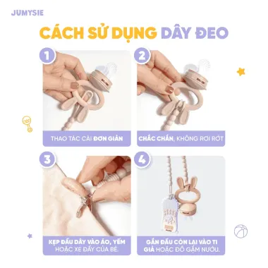Dây đeo chống thất lạc cho bé - Phụ kiện ti giả, gặm nướu giá rẻ chỉ 40k 3