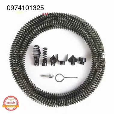 Dây thông tắc cống lò xo 15m 18m máy khoan, thông bồn cầu, bồn rửa giá rẻ chỉ 260k 1